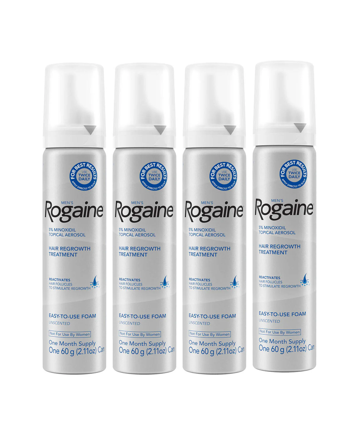 Mens ROGAINE® 5% Minoxidil Unscented Foam